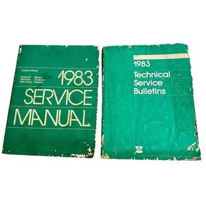 1983 Chrysler Dodge  Technical Service Bulletin‎ & Service Manual Chassis & Body